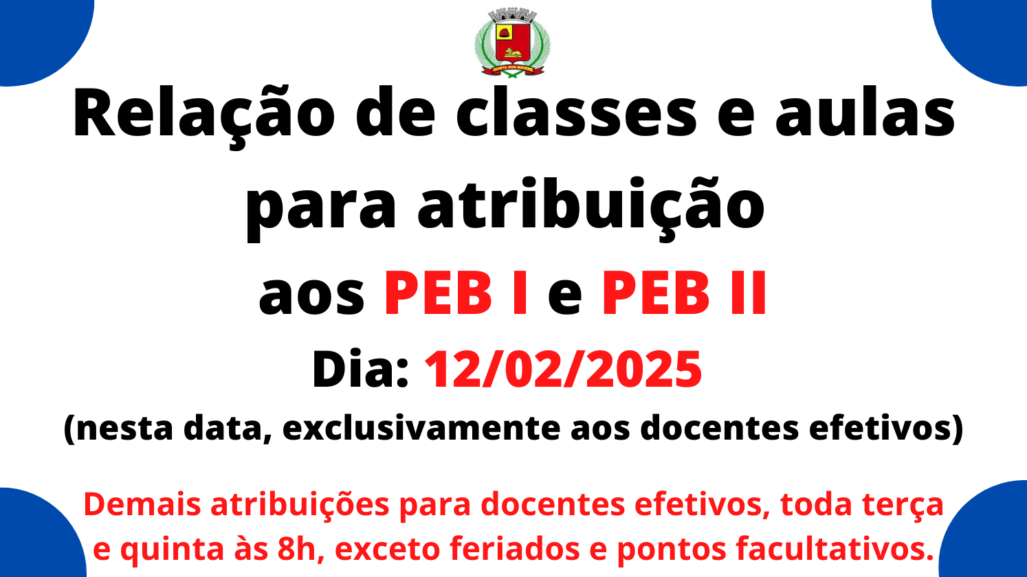 Imagem notícia Relação de Classes e aulas para Atribuição